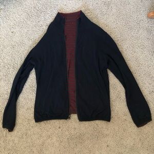 Reversible Jacket Red/Grey Stripe, Black